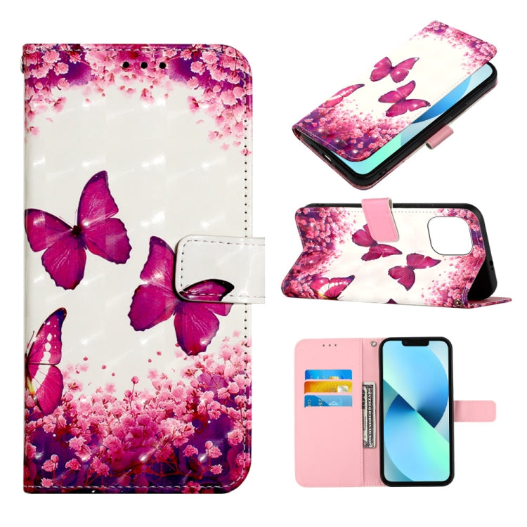 3D Painting Horizontal Flip Leather Phone Case, For iPhone 14, For iPhone 14 Plus, For iPhone 14 Pro