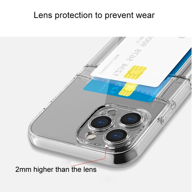 Dual Card TPU Phone Case, For iPhone 14 Plus, For iPhone 14 Pro, For iPhone 14 Pro Max