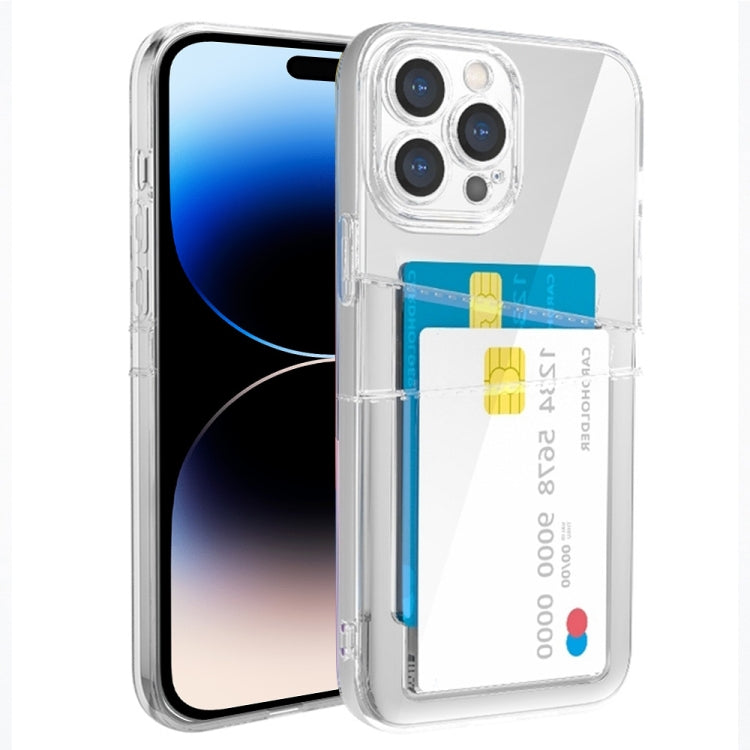 Dual Card TPU Phone Case, For iPhone 14 Plus, For iPhone 14 Pro, For iPhone 14 Pro Max