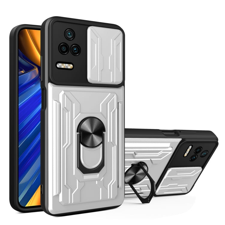Sliding Camshield Card Phone Case, For Xiaomi Poco F4/Redmi K40S