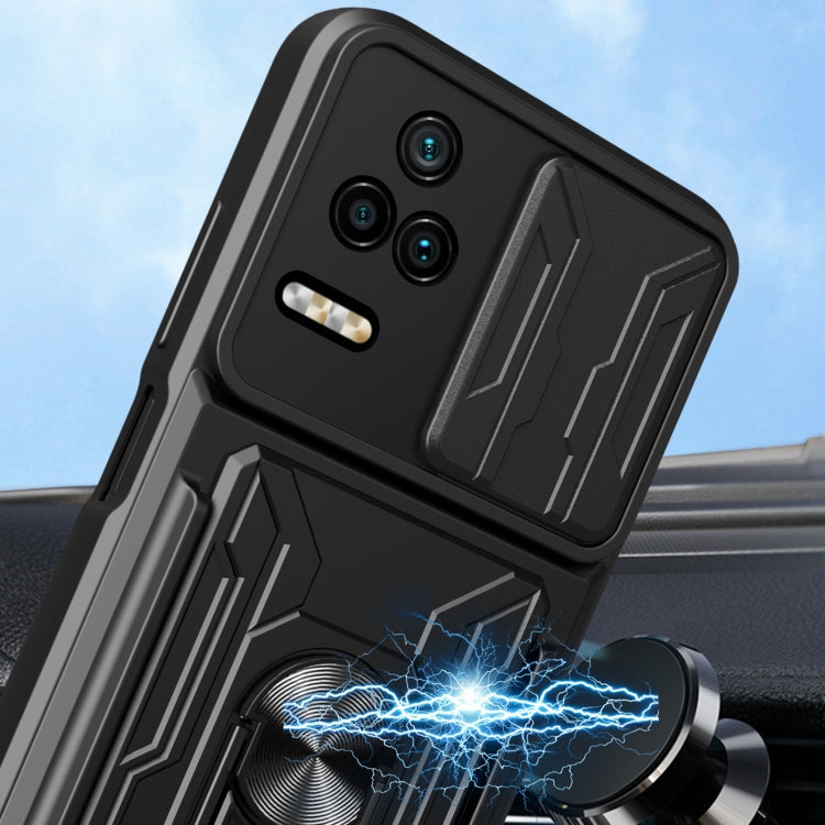 Sliding Camshield Card Phone Case, For Xiaomi Poco F4/Redmi K40S