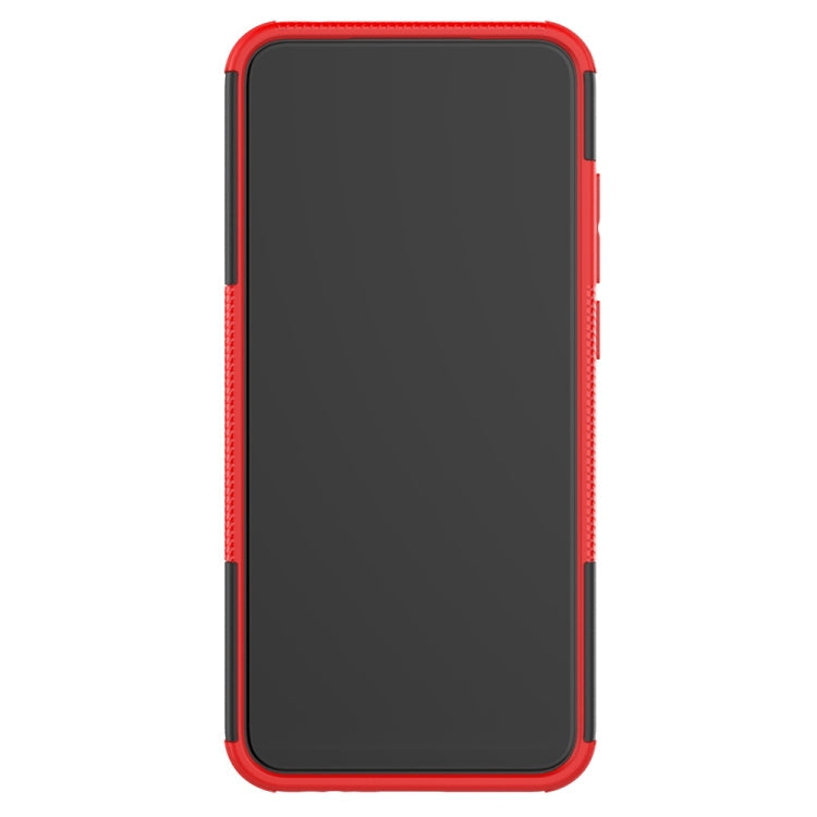 Tire Texture Shockproof TPU+PC Protective Case with Holder, For Xiaomi Redmi Note 8T, For Galaxy A51, For Galaxy A71, For Galaxy Note 10 Lite, For Galaxy S20+, For Galaxy S20 Ultra, For Galaxy A01, For OPPO Realme XT