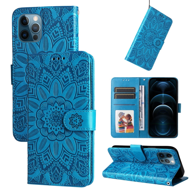 Embossed Sunflower Leather Phone Case, For iPhone 11 Pro, For iPhone 11 Pro Max, For iPhone X / XS, For iPhone XR