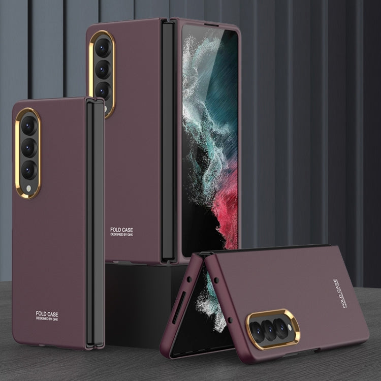 GKK Ultra-thin Electroplating Lens Frame Phone Case, For Samsung Galaxy Z Fold4