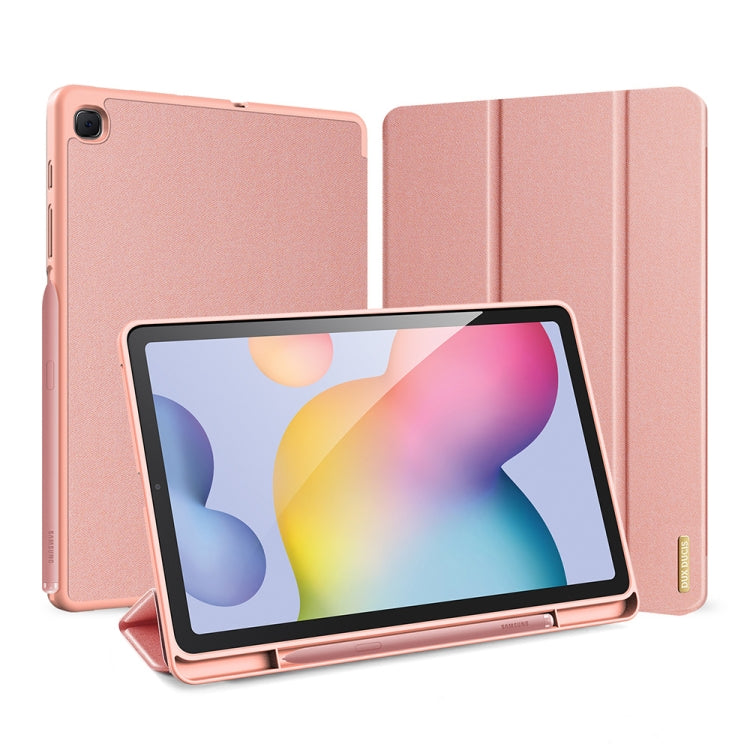 DUX DUCIS Domo Series Horizontal Flip Magnetic PU Leather Case with Three-folding Holder & Pen Slot, For Galaxy Tab S6 Lite 10.4 inch