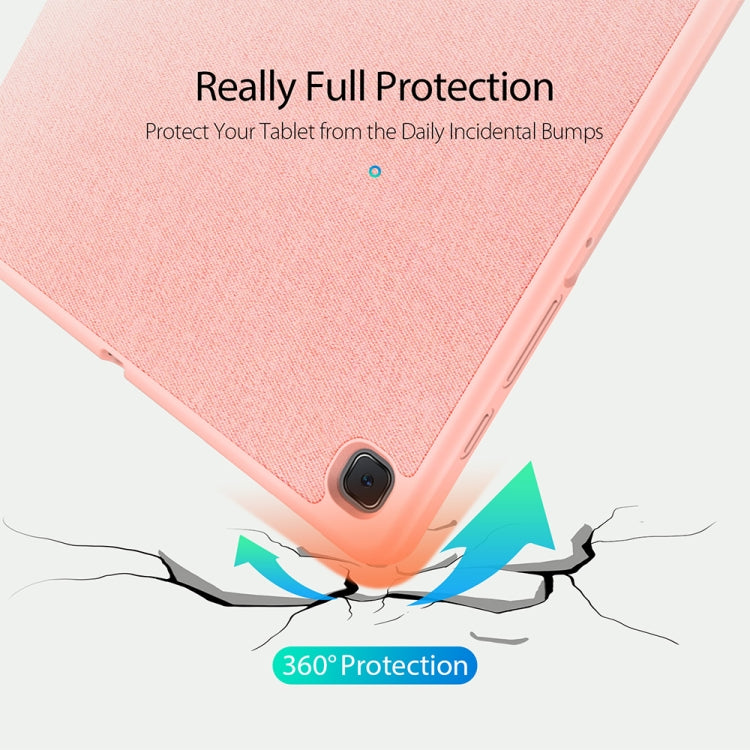 DUX DUCIS Domo Series Horizontal Flip Magnetic PU Leather Case with Three-folding Holder & Pen Slot, For Galaxy Tab S6 Lite 10.4 inch