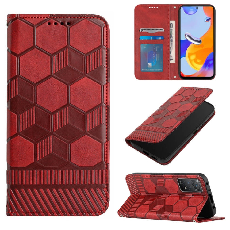Football Texture Magnetic Leather Flip Phone Case, For Xiaomi Redmi 10C / 10 India, For Xiaomi Redmi 10A, For Xiaomi Redmi Note 11 Global 2022 / Note 11S 4G, For Xiaomi Redmi Note 11 Pro 5G / 4G Global 2022 / Note 11 Pro+ India