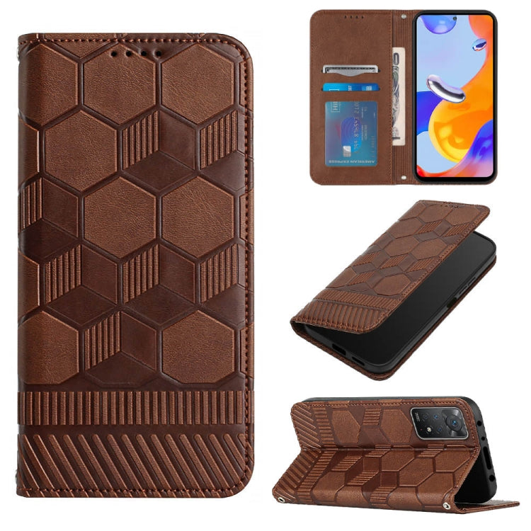 Football Texture Magnetic Leather Flip Phone Case, For Xiaomi Redmi 10C / 10 India, For Xiaomi Redmi 10A, For Xiaomi Redmi Note 11 Global 2022 / Note 11S 4G, For Xiaomi Redmi Note 11 Pro 5G / 4G Global 2022 / Note 11 Pro+ India