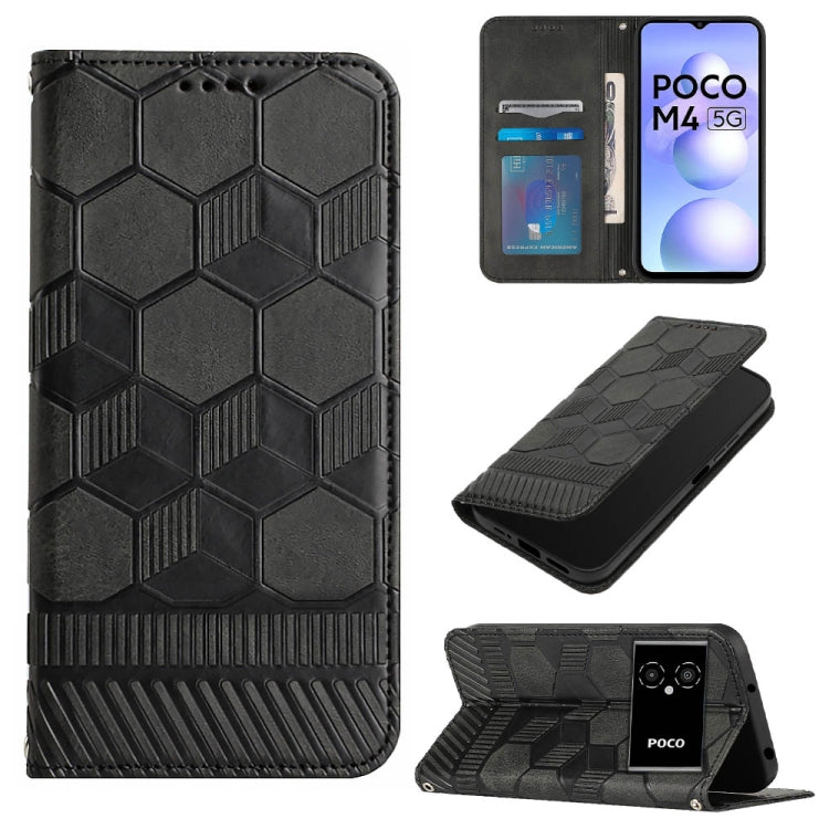 Football Texture Magnetic Leather Flip Phone Case, For Xiaomi Redmi Note 11T Pro, For Xiaomi Poco M4 5G, For Xiaomi Poco M4 Pro 4G, For Xiaomi Poco M4 Pro 5G