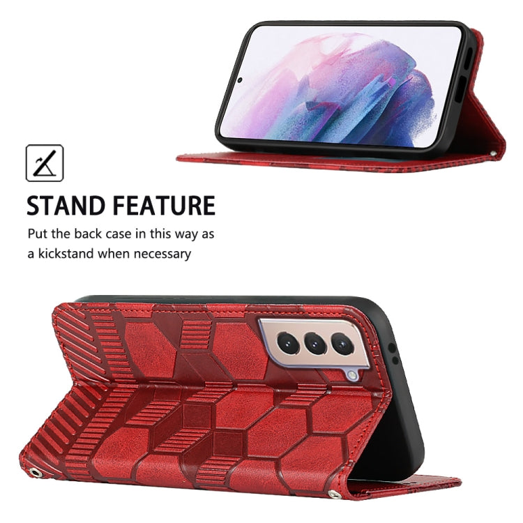 Football Texture Magnetic Leather Flip Phone Case, For Samsung Galaxy S21+ 5G, For Samsung Galaxy S21 Ultra 5G, For Samsung Galaxy S21 FE, For Samsung Galaxy S22 5G