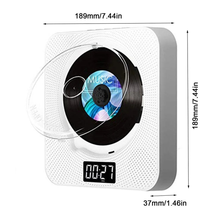 Kecag KC-608 Wall Mounted HD DVD Player Bluetooth CD Player, KC-608(White), KC-608(Blue), KC-608(Black)