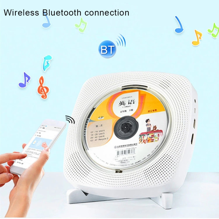 Kecag KC-609 Wall Mounted Home DVD Player Bluetooth CD Player, Specification:DVD/CD+Connectable TV + Charging Version(White)