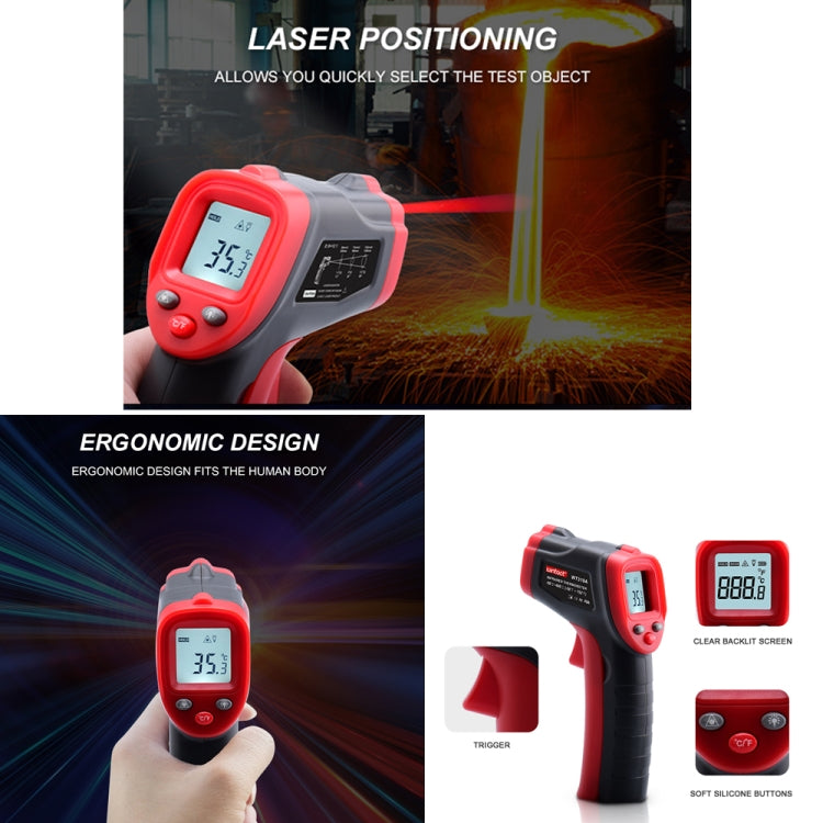 Wintact WT319A -50-400 Celsius LCD Display Infrared Thermometer, Battery Not Included