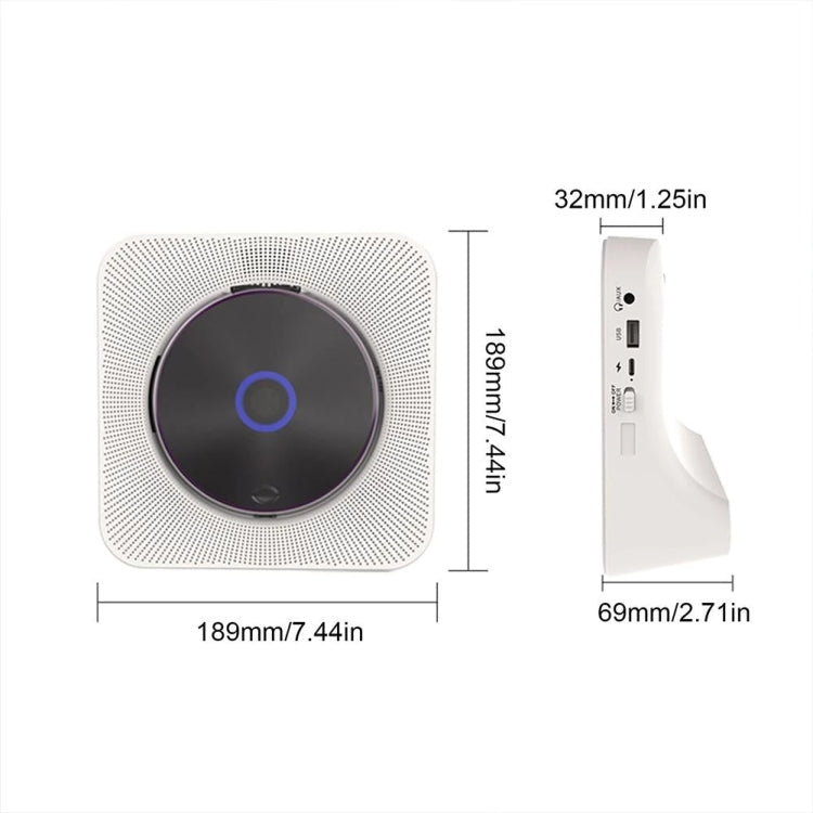 Kecag KC-806 2A Retro Bluetooth Music Disc Album CD Player, Specification:Plug-in Version(Blue)