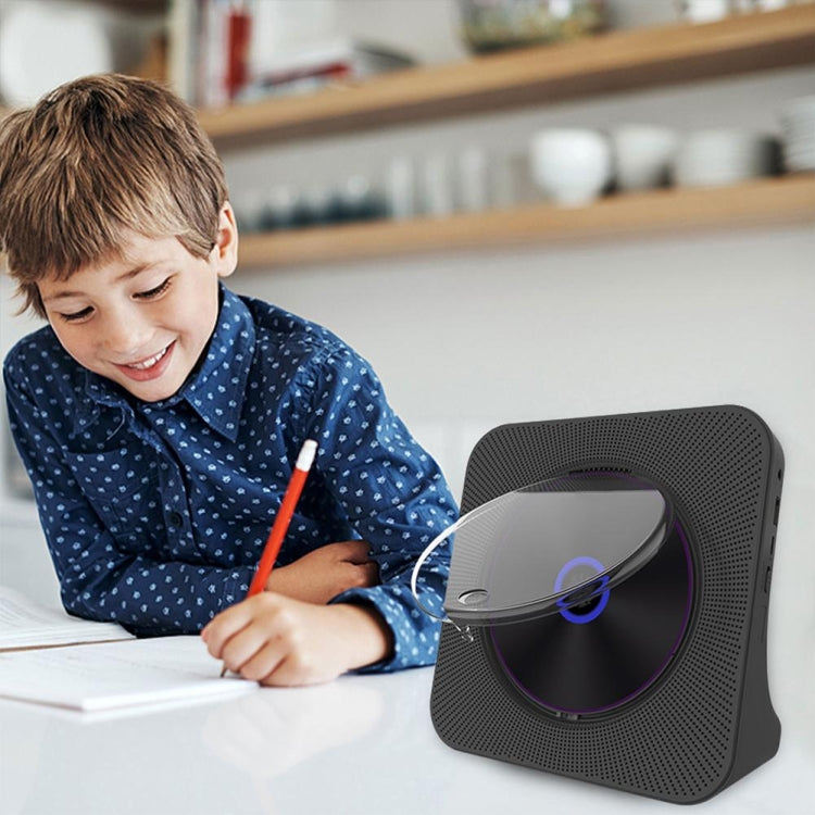 Kecag KC-806 2A Retro Bluetooth Music Disc Album CD Player, Specification:Rechargeable Version(Black)