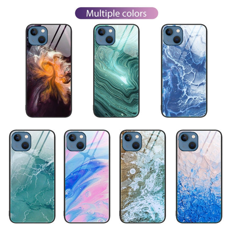 Marble Pattern Glass Protective Phone Case, For iPhone 14 Plus, For iPhone 14 Pro Max, For iPhone 14 Pro