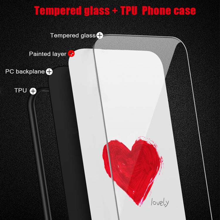 Colorful Painted Glass Phone Case, For iPhone 14 Pro