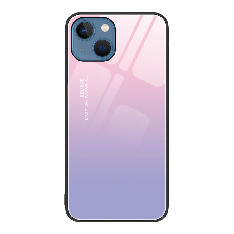 Colorful Painted Glass Phone Case, For iPhone 14 Plus