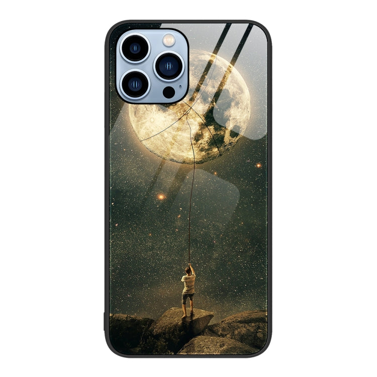 Colorful Painted Glass Phone Case, For iPhone 13 Pro Max