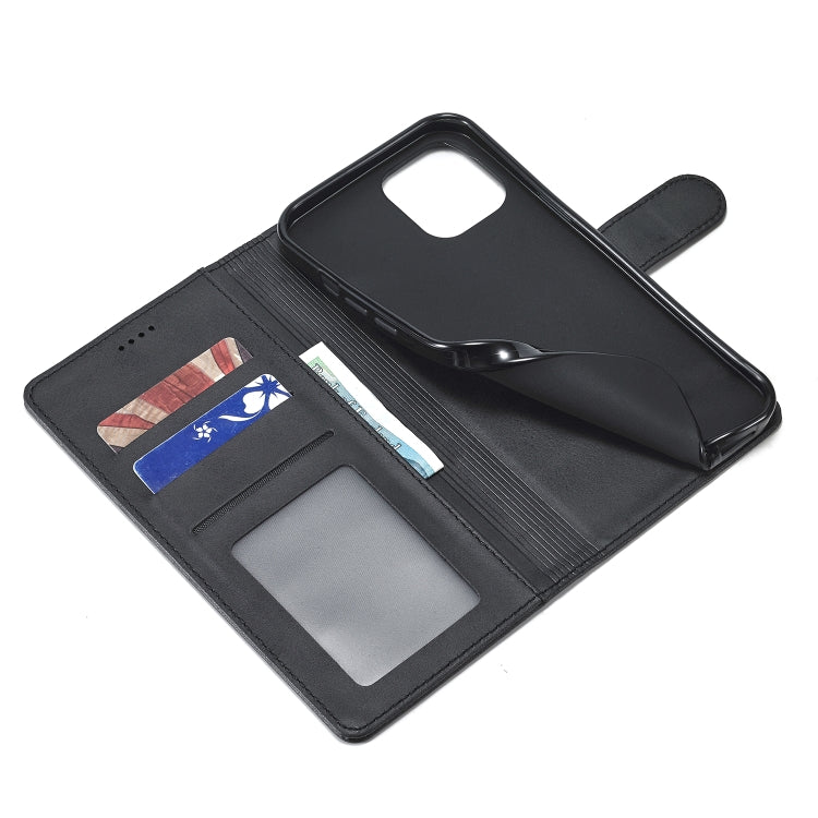 For iPhone 14 LC.IMEEKE Calf Texture Horizontal Flip Leather Case (Black)