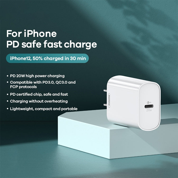 REMAX RP-U70 Jane Series 20W USB-C/Type-C PD Fast Charger, CN Plug, UK Plug, US Plug
