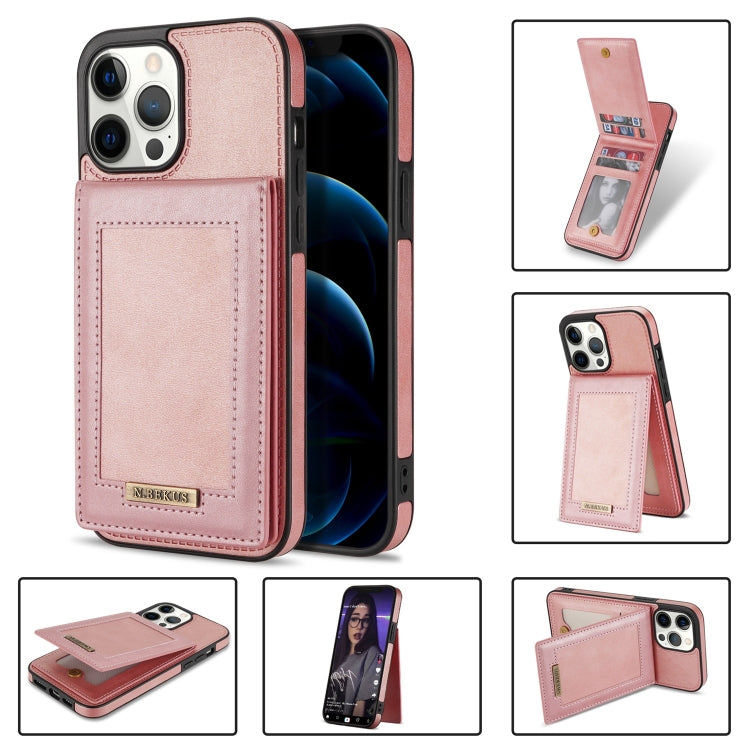 N.BEKUS Vertical Flip Card Slot RFID Phone Case, For iPhone 12 mini, For iPhone 12 Pro, For iPhone 12 Pro Max, For iPhone 13