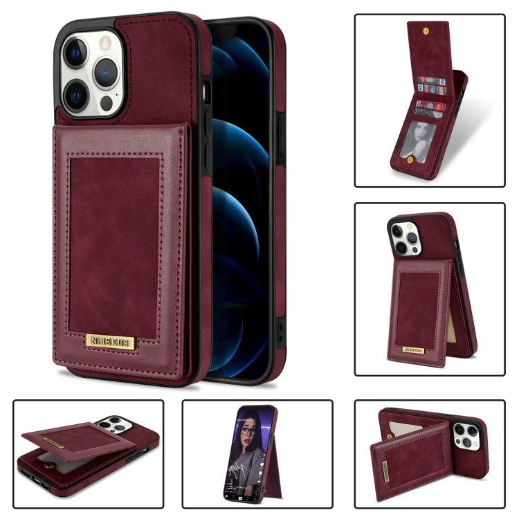 N.BEKUS Vertical Flip Card Slot RFID Phone Case, For iPhone 12 mini, For iPhone 12 Pro, For iPhone 12 Pro Max, For iPhone 13