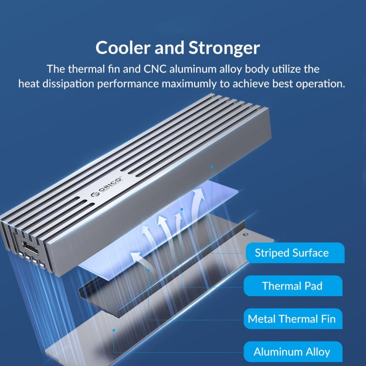 ORICO 10Gbps USB3.2 Gen2 Type-C M.2 NVMe/NGFF(SATA) Dual Protocol SSD Enclosure