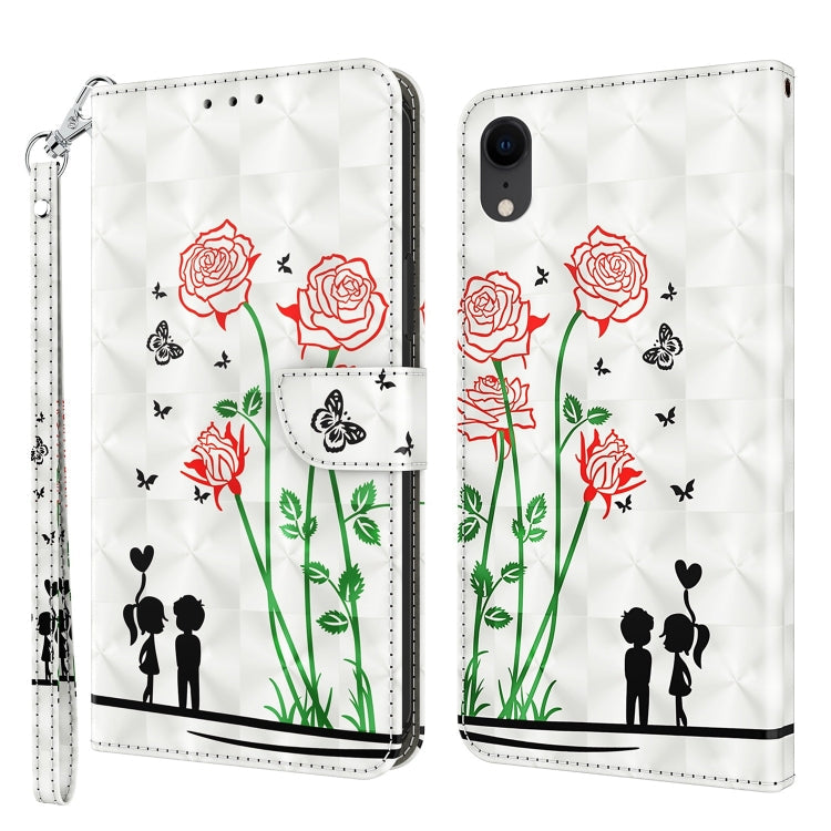 3D Painted Leather Phone Case, For iPhone SE 2022 / SE 2020 / 8 / 7, For iPhone XR, For iPhone 8 Plus / 7 Plus