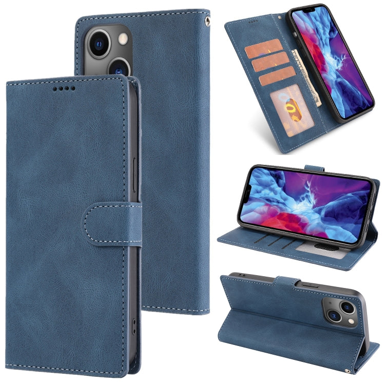 Fantasy Classic Skin-feel Calfskin Texture Leather Case, For iPhone 14, For iPhone 14 Plus, For iPhone 14 Pro, For iPhone 14 Pro Max