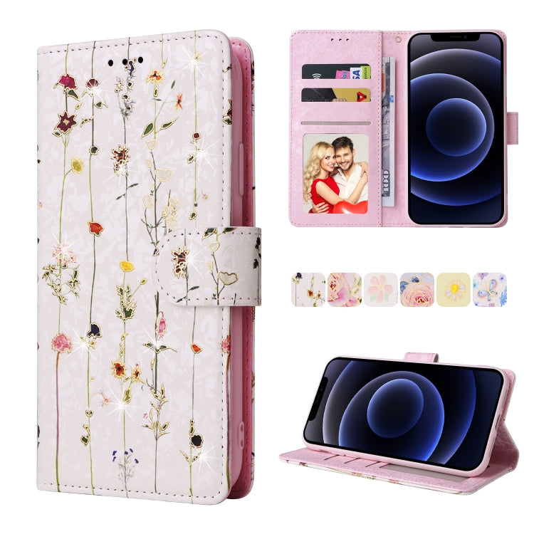 Bronzing Painting RFID Leather Case, For iPhone 12 mini, For iPhone 12 / 12 Pro, For iPhone 12 Pro Max, For iPhone 11