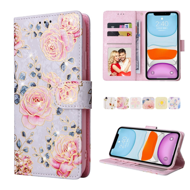 Bronzing Painting RFID Leather Case, For iPhone 12 mini, For iPhone 12 / 12 Pro, For iPhone 12 Pro Max, For iPhone 11
