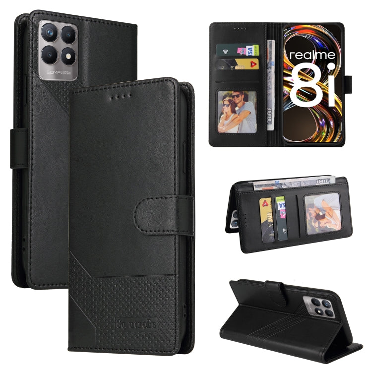 GQUTROBE Skin Feel Magnetic Leather Phone Case, For OPPO A93 5G, For OPPO A94, For OPPO F17 Pro / A93, For Realme 8i