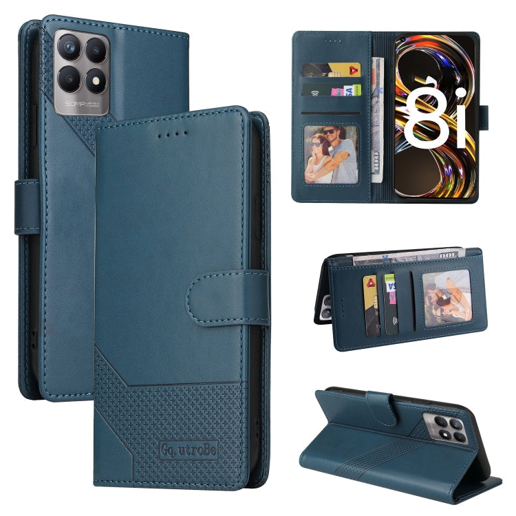 GQUTROBE Skin Feel Magnetic Leather Phone Case, For OPPO A93 5G, For OPPO A94, For OPPO F17 Pro / A93, For Realme 8i