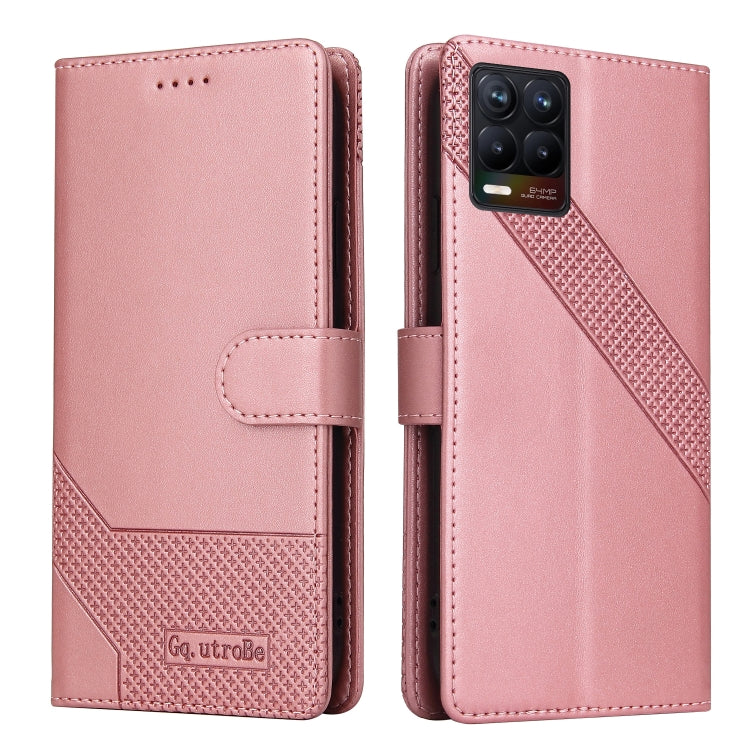 GQUTROBE Skin Feel Magnetic Leather Phone Case, For Realme 8, For Realme C11, For Realme C15, For Realme C20