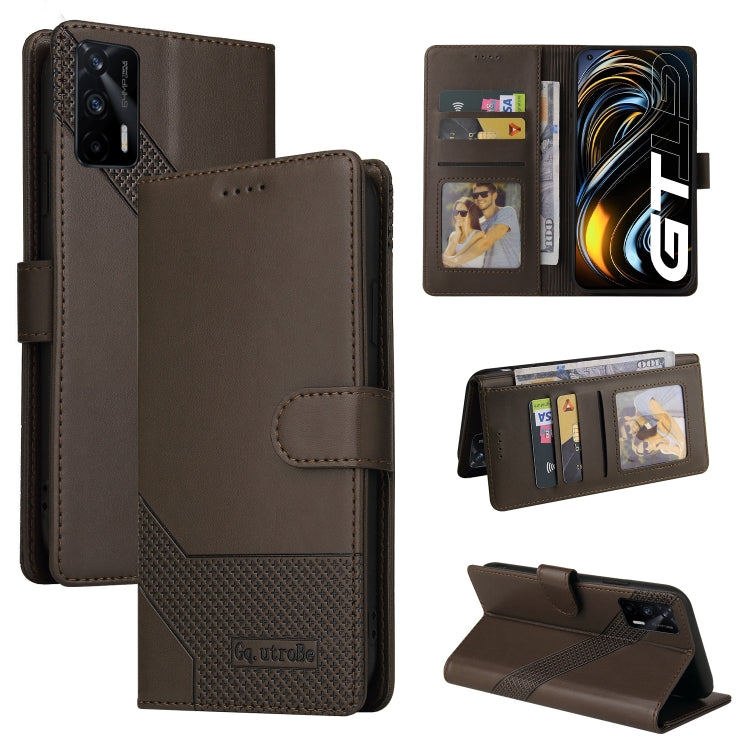 GQUTROBE Skin Feel Magnetic Leather Phone Case, For Realme C21, For Realme C21Y, For Realme GT 5G, For Realme V13 5G