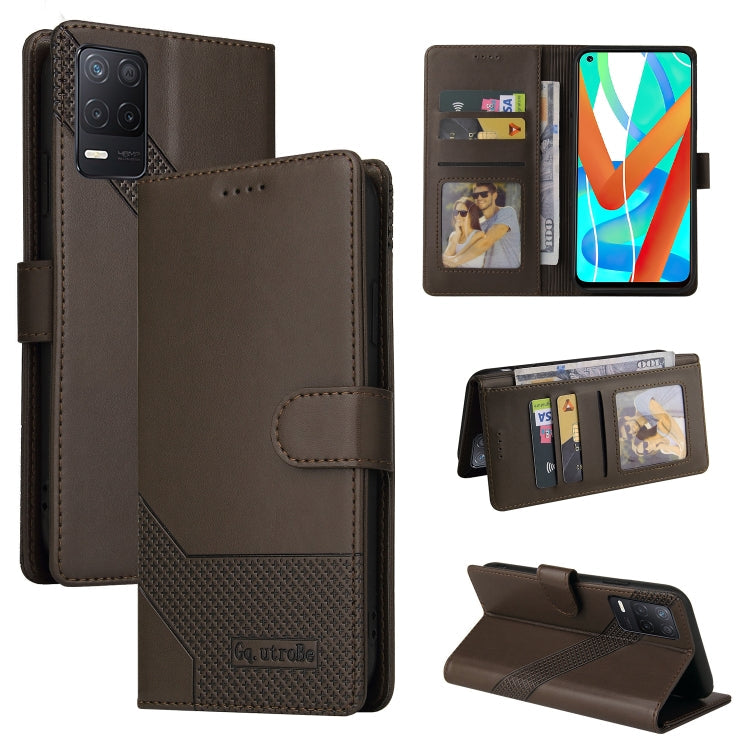 GQUTROBE Skin Feel Magnetic Leather Phone Case, For Realme C21, For Realme C21Y, For Realme GT 5G, For Realme V13 5G