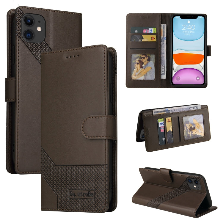 GQUTROBE Skin Feel Magnetic Leather Phone Case, For iPhone 11 Pro, For iPhone 11, For iPhone XR, For iPhone XS Max