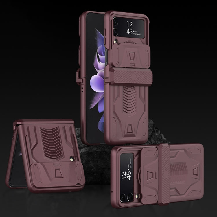 GKK Sliding Camshield Magnetic Armor Flip Phone Case, For Samsung Galaxy Z Flip4