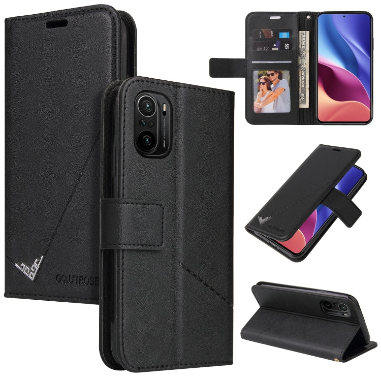 GQUTROBE Right Angle Leather Phone Case, For Xiaomi Poco F3, For Xiaomi Mi 11, For Xiaomi Mi Note 10, For Xiaomi Poco X3 NFC
