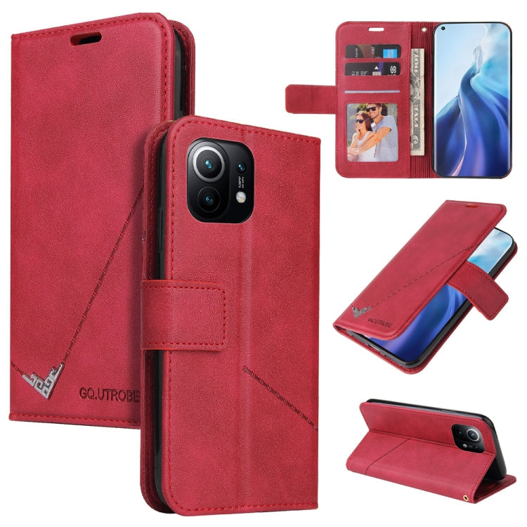 GQUTROBE Right Angle Leather Phone Case, For Xiaomi Poco F3, For Xiaomi Mi 11, For Xiaomi Mi Note 10, For Xiaomi Poco X3 NFC