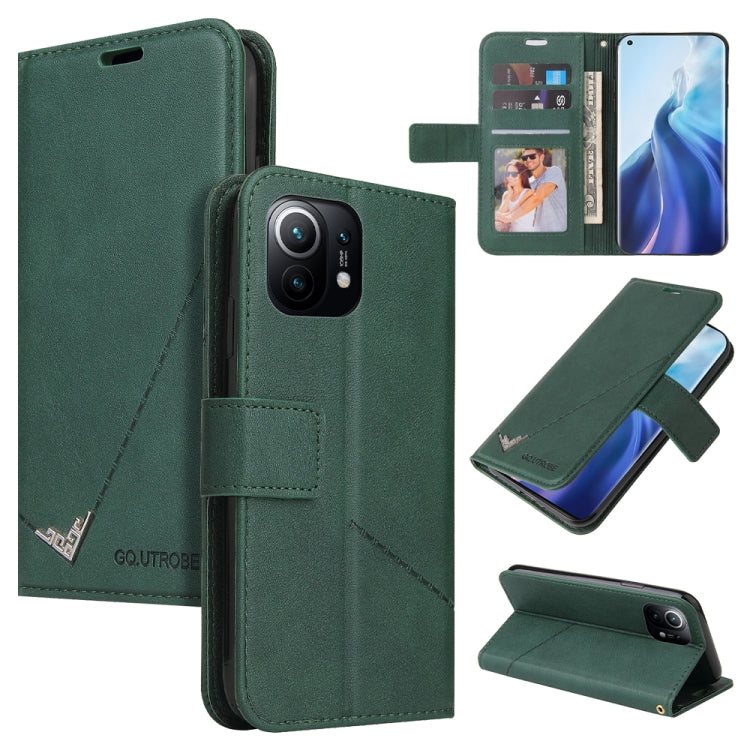 GQUTROBE Right Angle Leather Phone Case, For Xiaomi Poco F3, For Xiaomi Mi 11, For Xiaomi Mi Note 10, For Xiaomi Poco X3 NFC