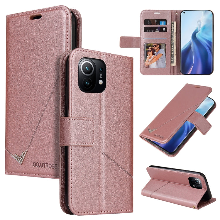 GQUTROBE Right Angle Leather Phone Case, For Xiaomi Poco F3, For Xiaomi Mi 11, For Xiaomi Mi Note 10, For Xiaomi Poco X3 NFC