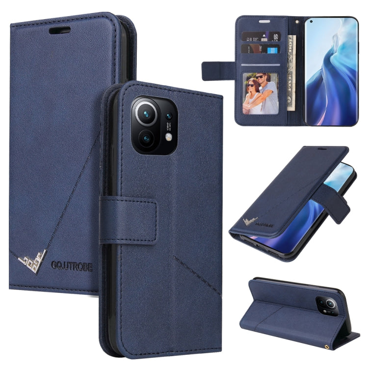GQUTROBE Right Angle Leather Phone Case, For Xiaomi Poco F3, For Xiaomi Mi 11, For Xiaomi Mi Note 10, For Xiaomi Poco X3 NFC