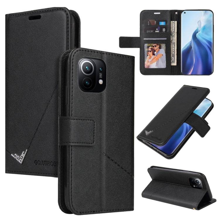 GQUTROBE Right Angle Leather Phone Case, For Xiaomi Poco F3, For Xiaomi Mi 11, For Xiaomi Mi Note 10, For Xiaomi Poco X3 NFC