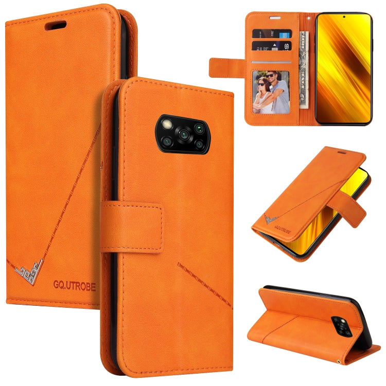 GQUTROBE Right Angle Leather Phone Case, For Xiaomi Poco F3, For Xiaomi Mi 11, For Xiaomi Mi Note 10, For Xiaomi Poco X3 NFC