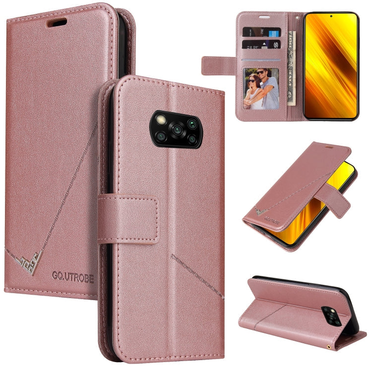 GQUTROBE Right Angle Leather Phone Case, For Xiaomi Poco F3, For Xiaomi Mi 11, For Xiaomi Mi Note 10, For Xiaomi Poco X3 NFC