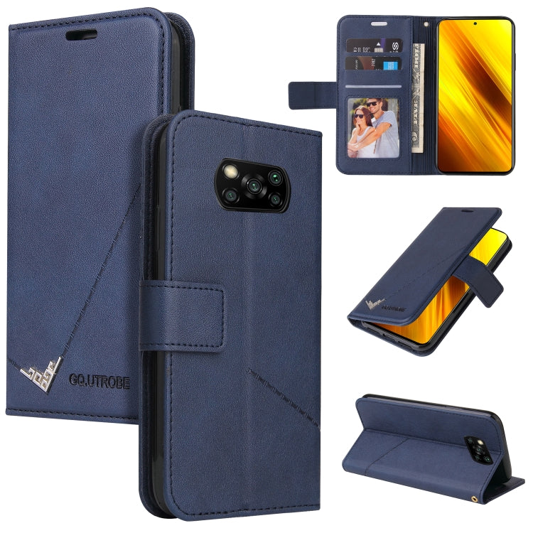 GQUTROBE Right Angle Leather Phone Case, For Xiaomi Poco F3, For Xiaomi Mi 11, For Xiaomi Mi Note 10, For Xiaomi Poco X3 NFC