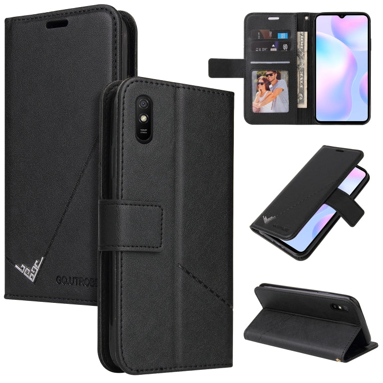 GQUTROBE Right Angle Leather Phone Case, For Xiaomi Redmi 9A, For Xiaomi Redmi 9C, For Xiaomi Redmi 9, For Xiaomi Redmi K20
