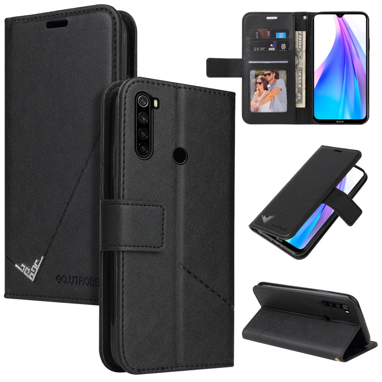 GQUTROBE Right Angle Leather Phone Case, For Xiaomi Redmi Note 8T, For Xiaomi Redmi Note 8 Pro, For Xiaomi Redmi Note 8, For Xiaomi Redmi 8A